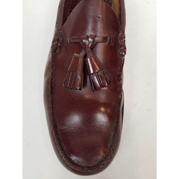 G. H. Bass & Co. Weejuns Men\'s Tassel Loafers Burgundy Brown Leather Size 11 main image 5
